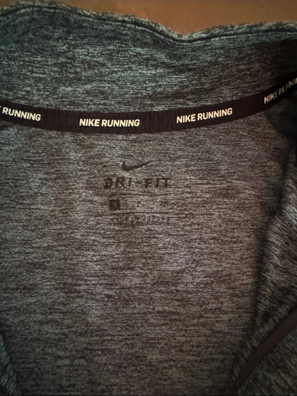 Nike Heather Gray Quarter-Zip Performance Top - Picture 4 of 8
